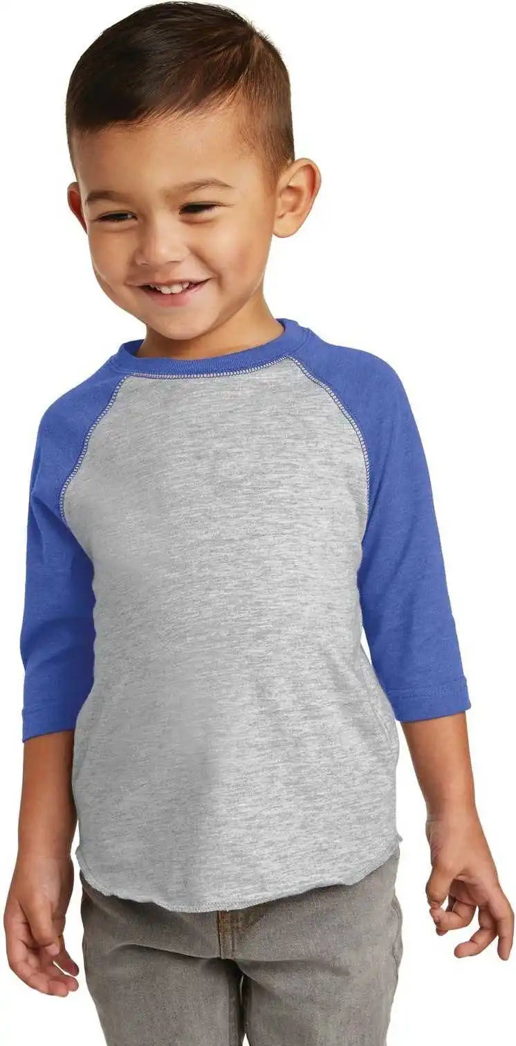 Rabbit Skins 3330 Toddler Baseball Fine Jersey Tee - Vintage Heather Royal