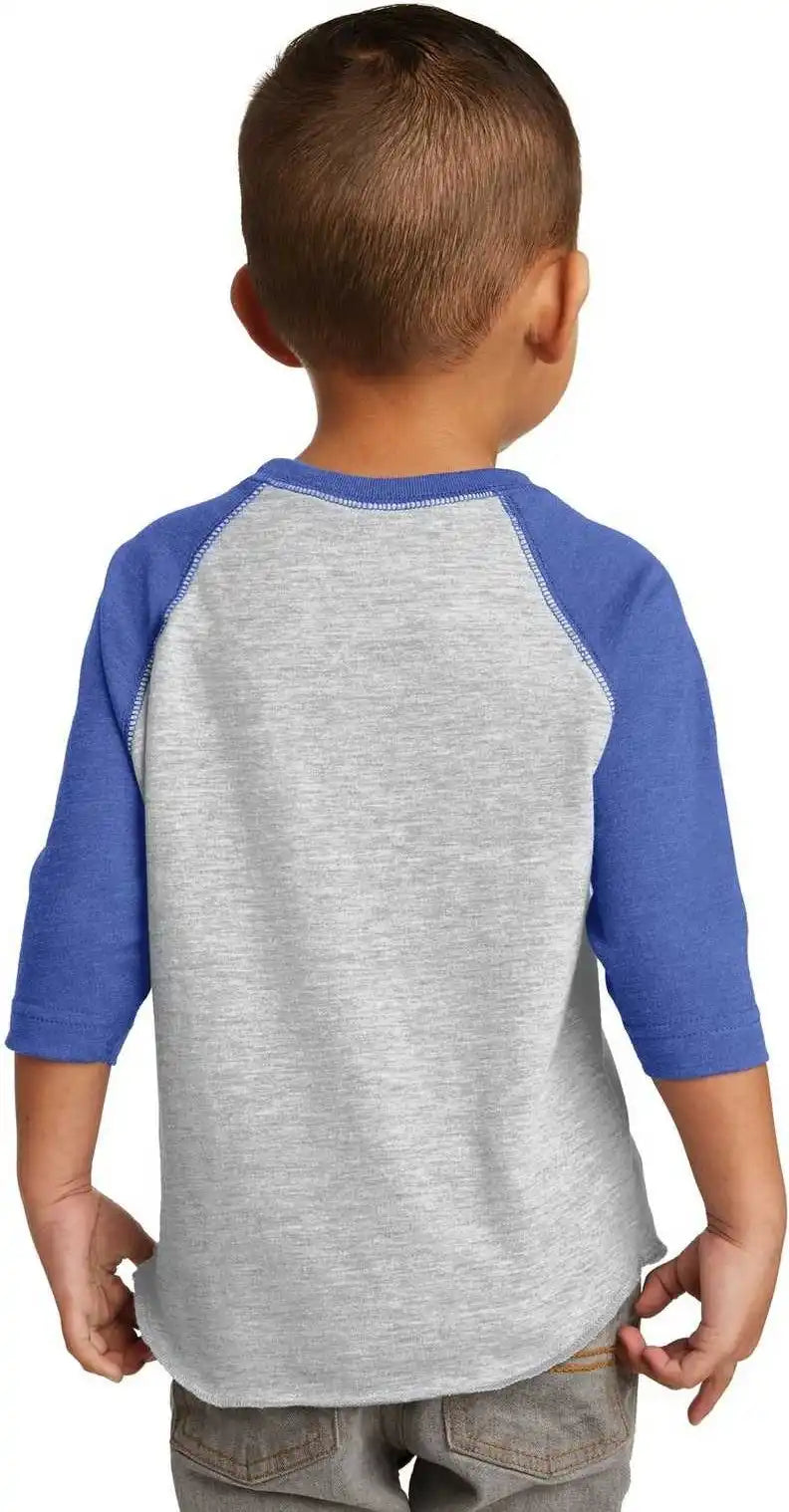 Rabbit Skins 3330 Toddler Baseball Fine Jersey Tee - Vintage Heather Royal