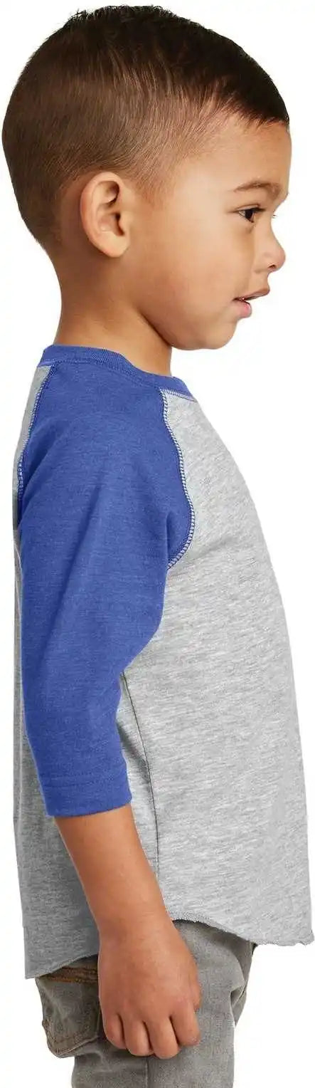 Rabbit Skins 3330 Toddler Baseball Fine Jersey Tee - Vintage Heather Royal