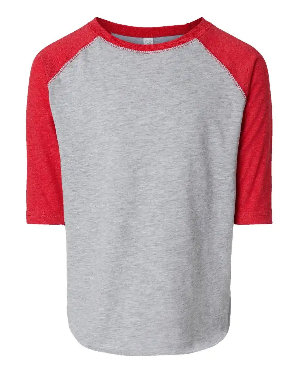 Rabbit Skins 3330 Toddler Baseball Fine Jersey Three-quarter Sleeve Tee - Vintage Heather Red - Heather/ / 2t