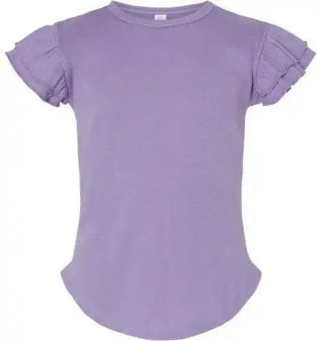Rabbit Skins 3339 Toddler Flutter Sleeve Tee - Lavender