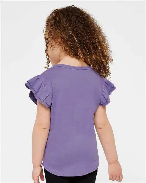 Rabbit Skins 3339 Toddler Flutter Sleeve Tee Lavender