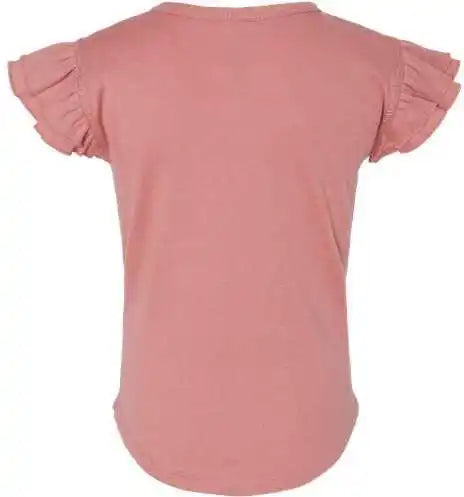 Rabbit Skins 3339 Toddler Flutter Sleeve Tee - Mauvelous