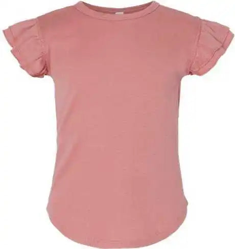 Rabbit Skins 3339 Toddler Flutter Sleeve Tee - Mauvelous