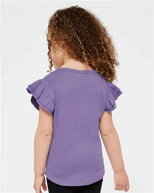 Rabbit Skins 3339la Toddler Flutter Sleeve Tee - 3339 - Lavender