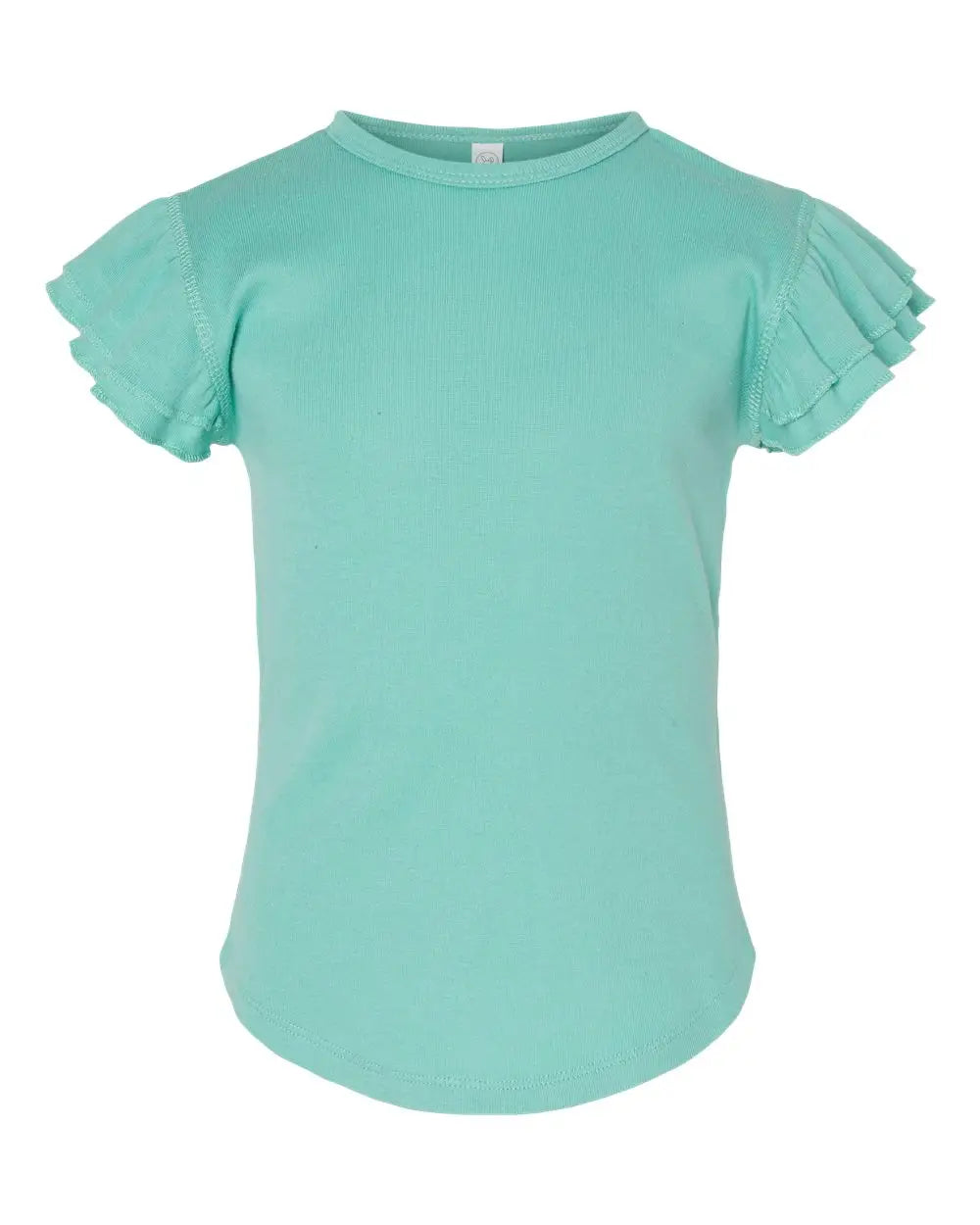 Rabbit Skins 3339la Toddler Flutter Sleeve Tee - 3339 - Saltwater