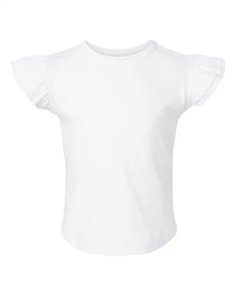 Rabbit Skins 3339la Toddler Flutter Sleeve Tee - 3339 - White - 4t