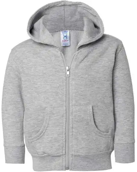 Rabbit Skins 3346 Toddler Full Zip Fleece Hooded Sweatshirt Heather