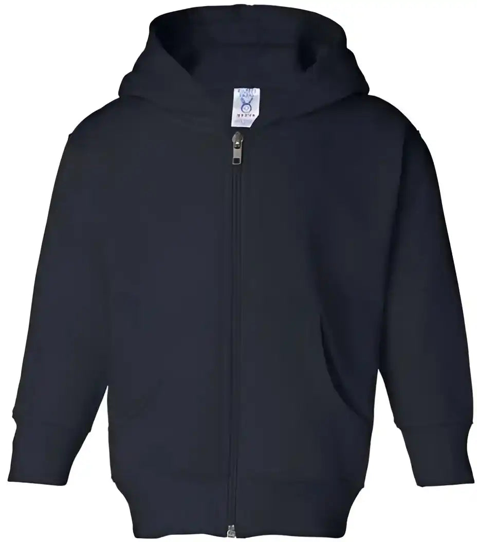 Rabbit Skins 3346 Toddler Full Zip Fleece Hooded Sweatshirt Navy