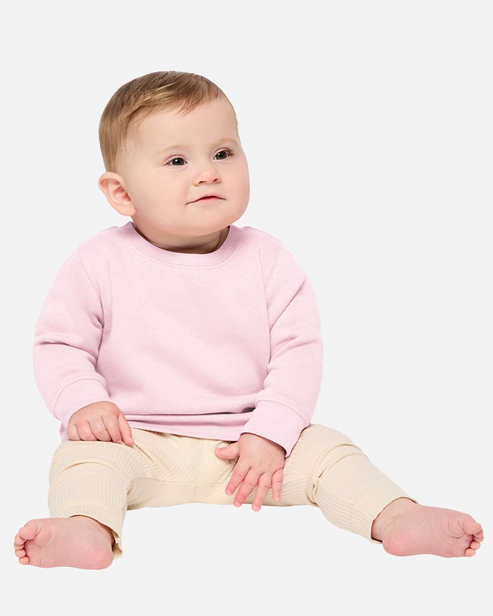 Rabbit Skins 3417 Infant Crewneck Sweatshirt - Ballerina
