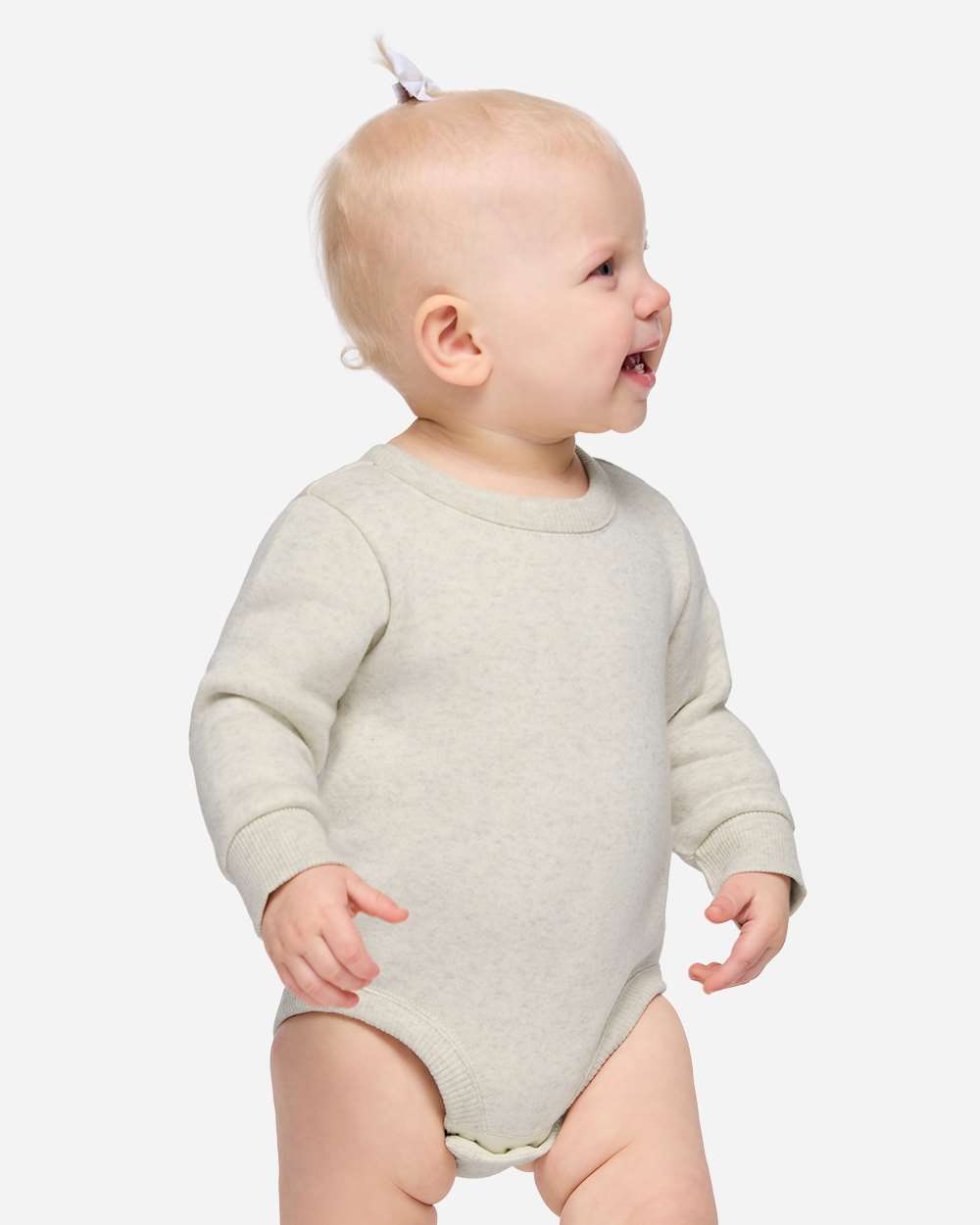 Rabbit Skins 3421 Infant Fleece Bodysuit - Natural Heather