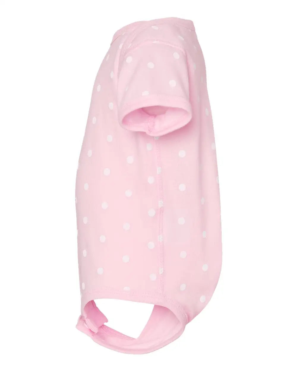 Rabbit Skins 4400 Infant Baby Rib Bodysuit - Ballerina White Dot