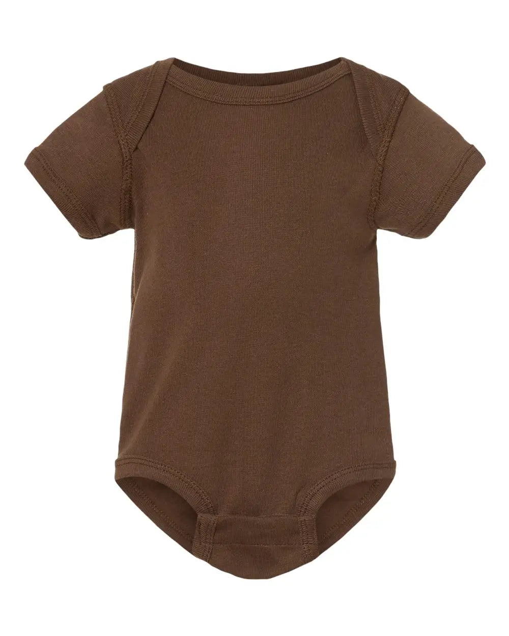 Rabbit Skins 4400 Infant Baby Rib Bodysuit - Brown