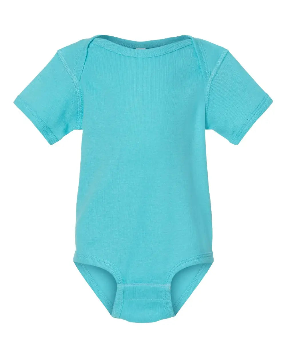 Rabbit Skins 4400 Infant Baby Rib Bodysuit - Caribbean - Marlin Teal / Nb