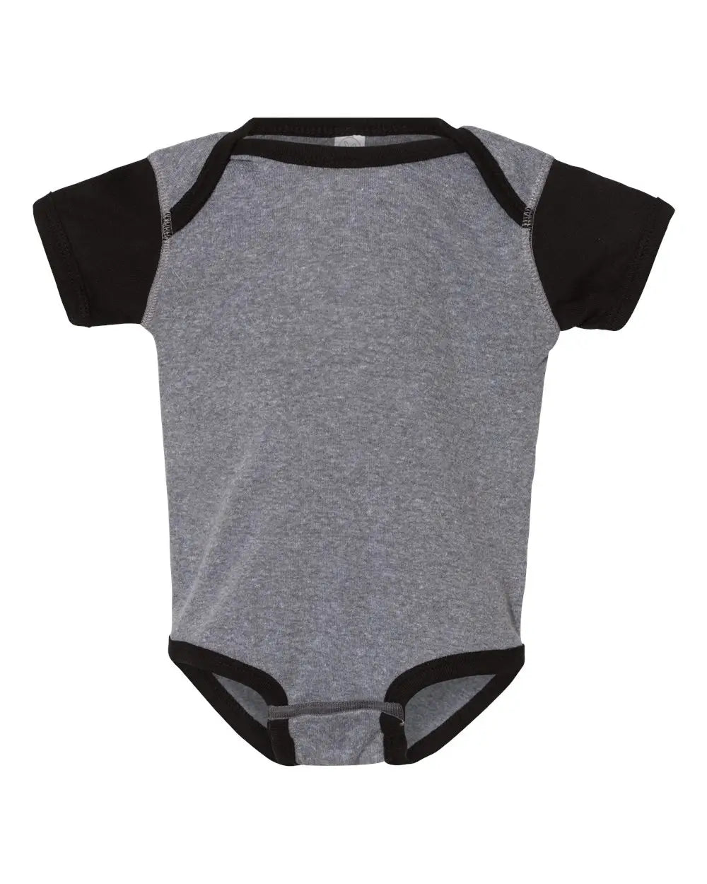 Rabbit Skins 4400 Infant Baby Rib Bodysuit - Granite Heather Black