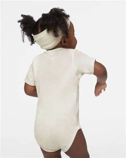 Rabbit Skins 4400 Infant Baby Rib Bodysuit - Natural Heather