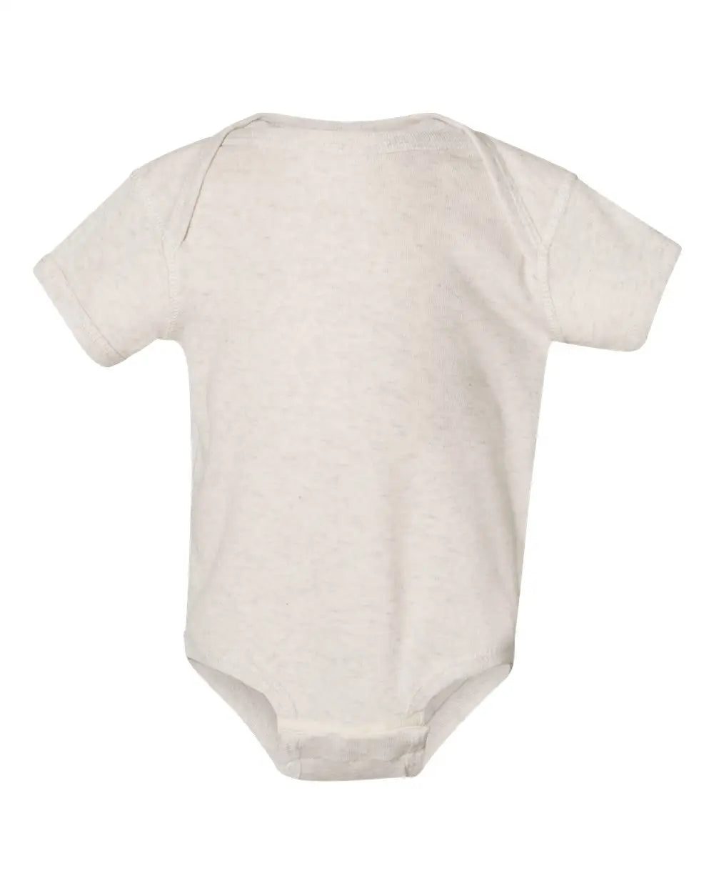 Rabbit Skins 4400 Infant Baby Rib Bodysuit - Natural Heather - Ivory Dark Gray / Nb