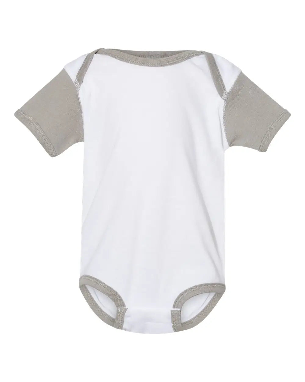 Rabbit Skins 4400 Infant Baby Rib Bodysuit - White Titanium - White/ / Nb