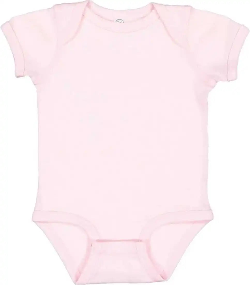 Rabbit Skins 4400 Infant Short Sleeve Baby Rib Bodysuit Ballerina