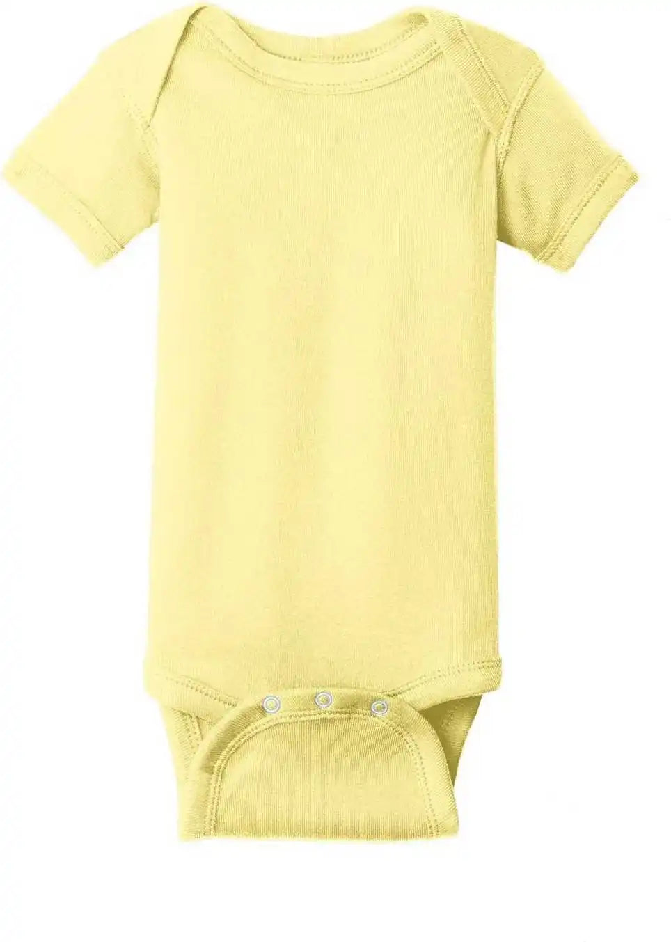 Rabbit Skins 4400 Infant Short Sleeve Baby Rib Bodysuit Banana