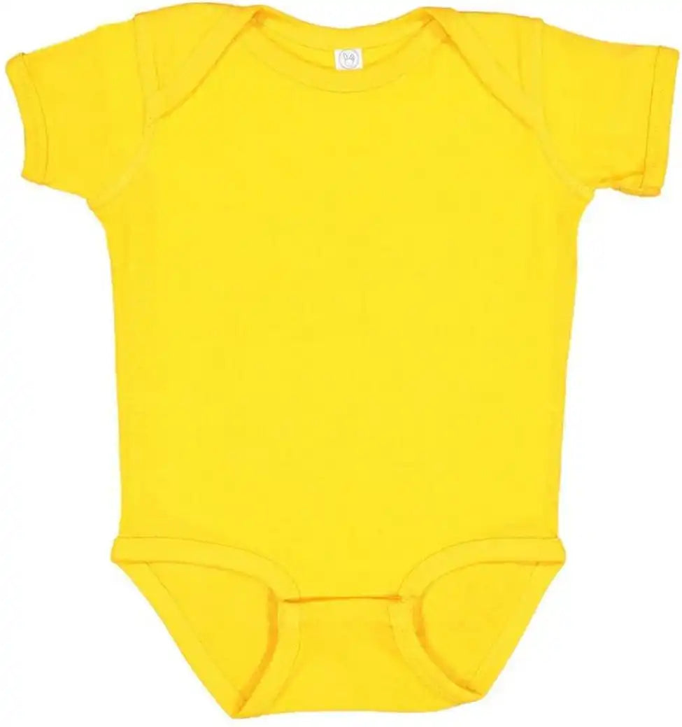 Rabbit Skins 4400 Infant Short Sleeve Baby Rib Bodysuit - Gold
