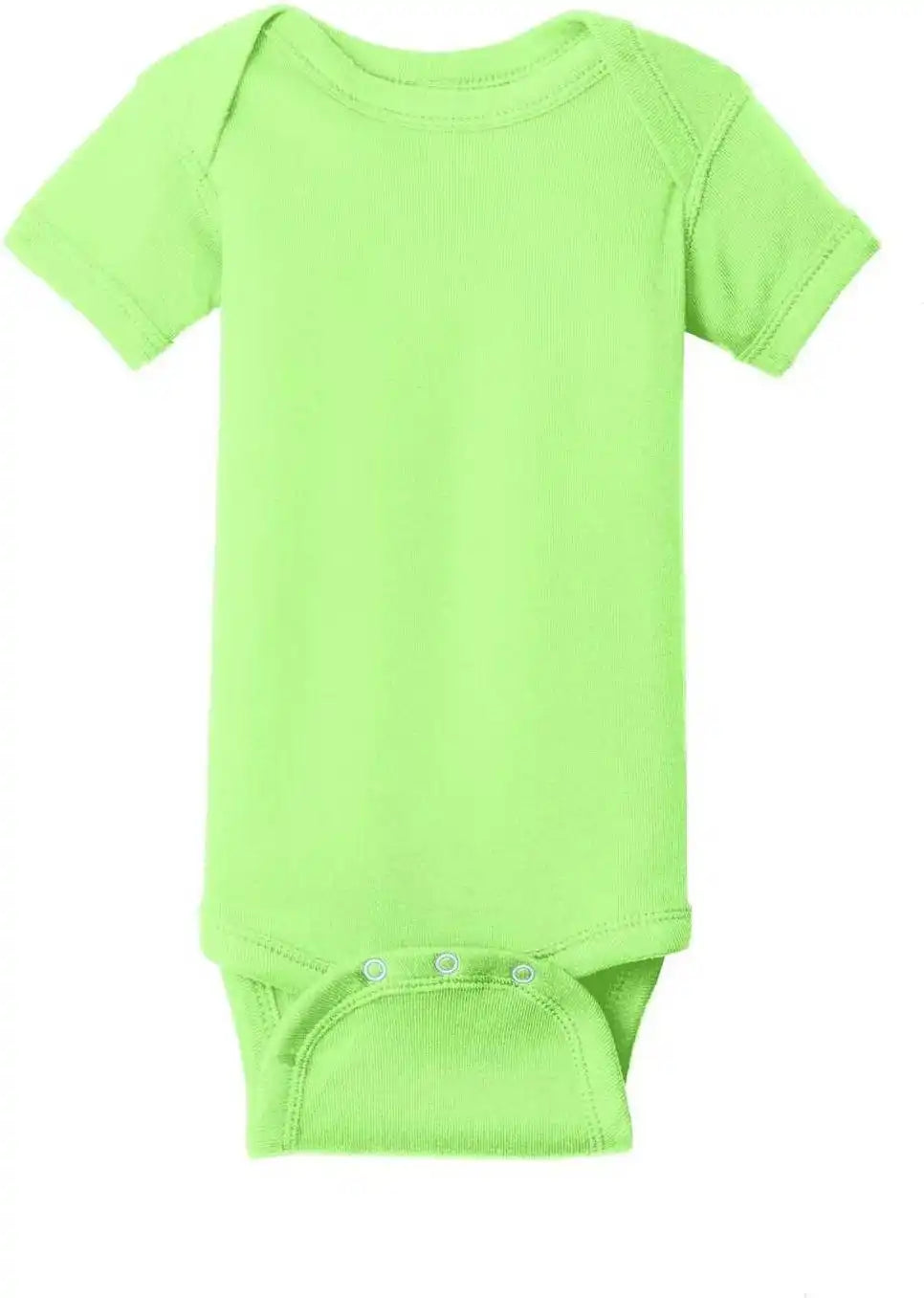 Rabbit Skins 4400 Infant Short Sleeve Baby Rib Bodysuit Key Lime