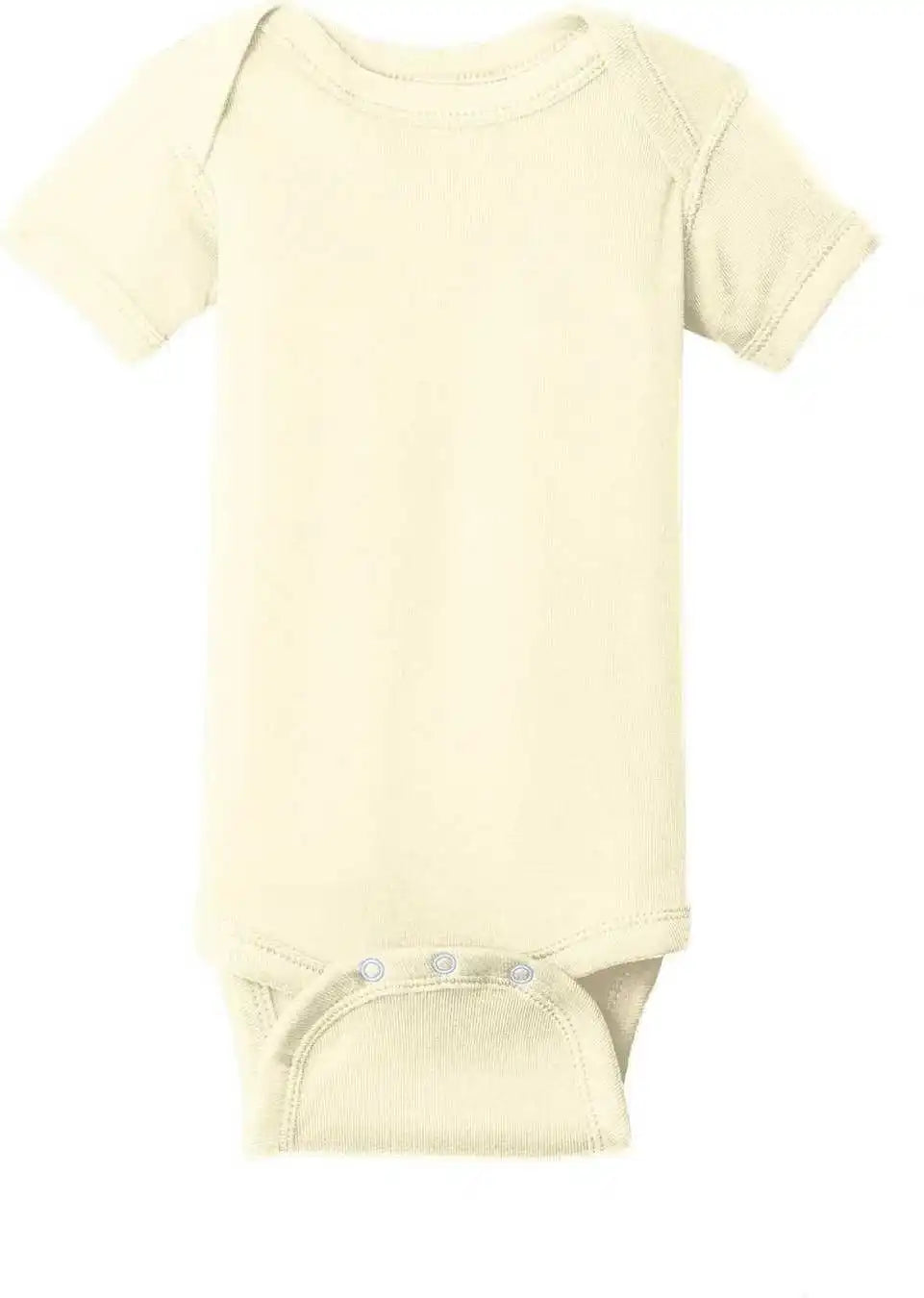 Rabbit Skins 4400 Infant Short Sleeve Baby Rib Bodysuit Natural