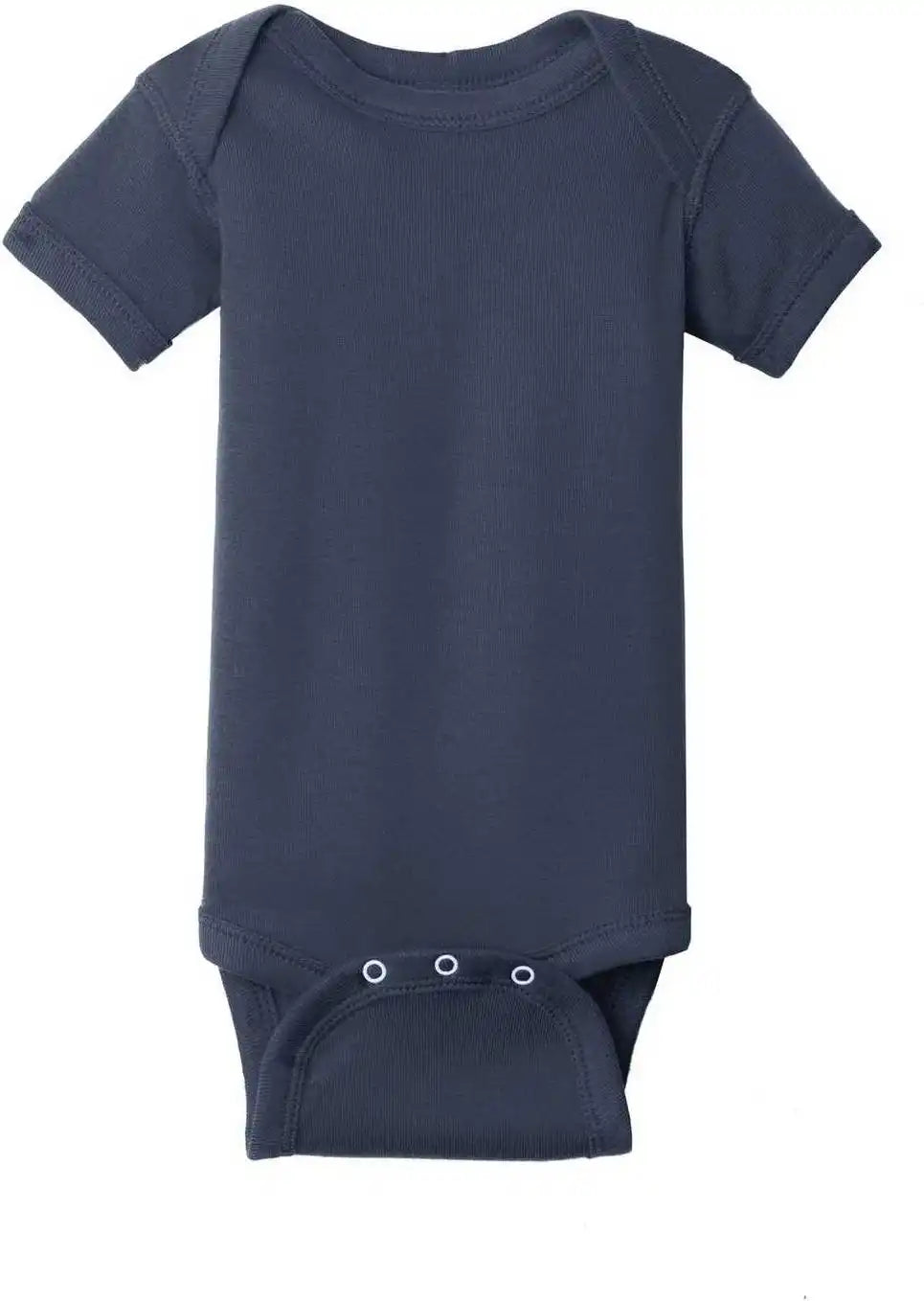 Rabbit Skins 4400 Infant Short Sleeve Baby Rib Bodysuit Navy