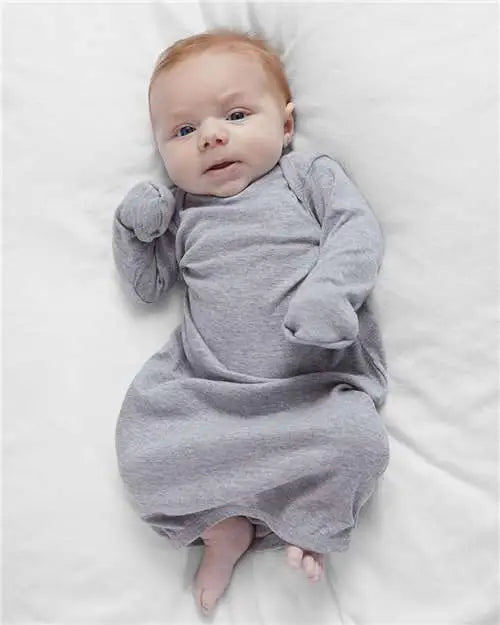 Rabbit Skins 4406 Infant Baby Rib Layette - Heather - Nb