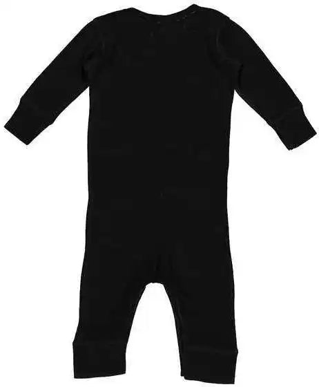 Rabbit Skins 4412 Infant Long Legged Baby Rib Bodysuit Black