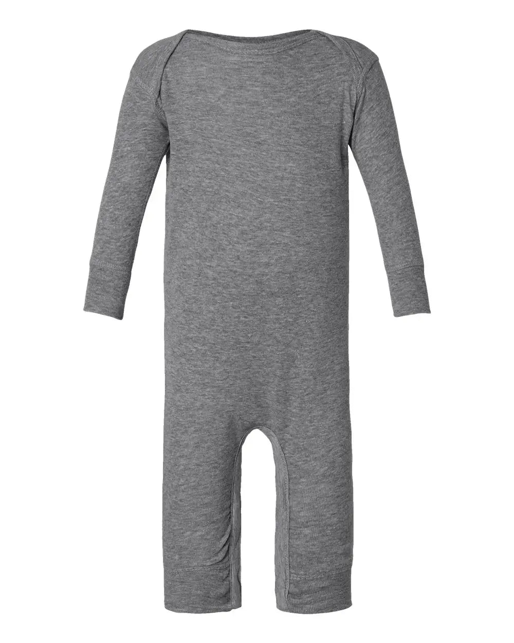 Rabbit Skins 4412 Infant Long Legged Baby Rib Bodysuit - Granite Heather - Nb