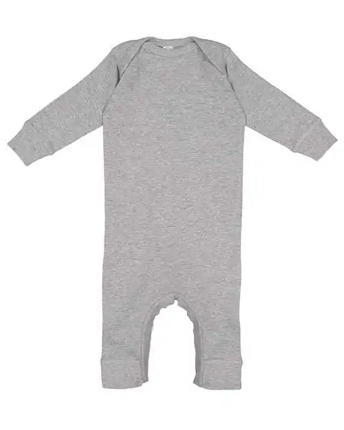 Rabbit Skins 4412 Infant Long Legged Baby Rib Bodysuit - Heather