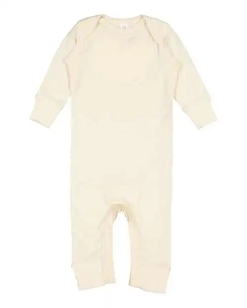 Rabbit Skins 4412 Infant Long Legged Baby Rib Bodysuit - Natural