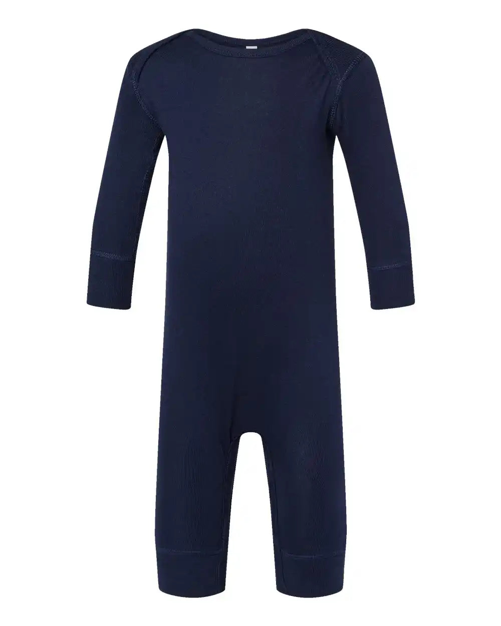 Rabbit Skins 4412 Infant Long Legged Baby Rib Bodysuit - Navy - 6m
