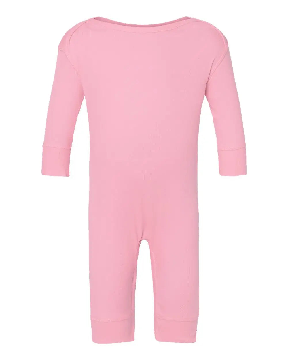Rabbit Skins 4412 Infant Long Legged Baby Rib Bodysuit - Pink - 12m