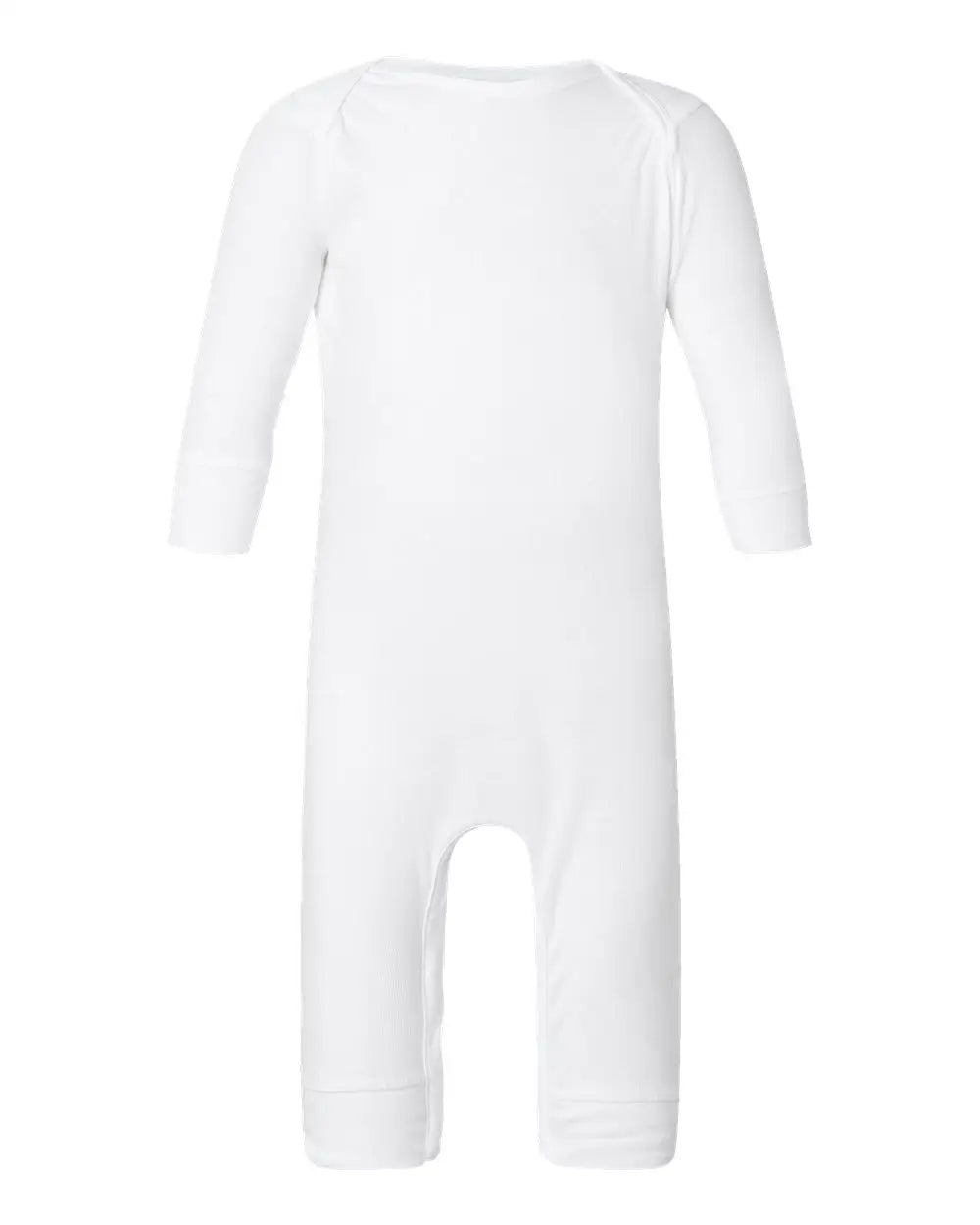 Rabbit Skins 4412 Infant Long Legged Baby Rib Bodysuit - White - Nb