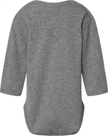 Rabbit Skins 4421 Infant Fine Jersey Long Sleeve Bodysuit Granite Heather