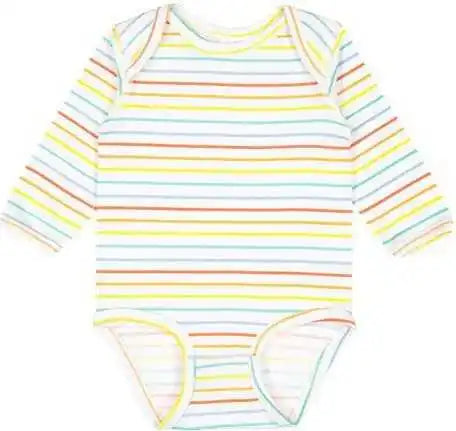 Rabbit Skins 4421 Infant Fine Jersey Long Sleeve Bodysuit Rainbow Stripe