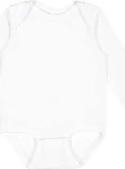 Rabbit Skins 4421 Infant Fine Jersey Long Sleeve Bodysuit White