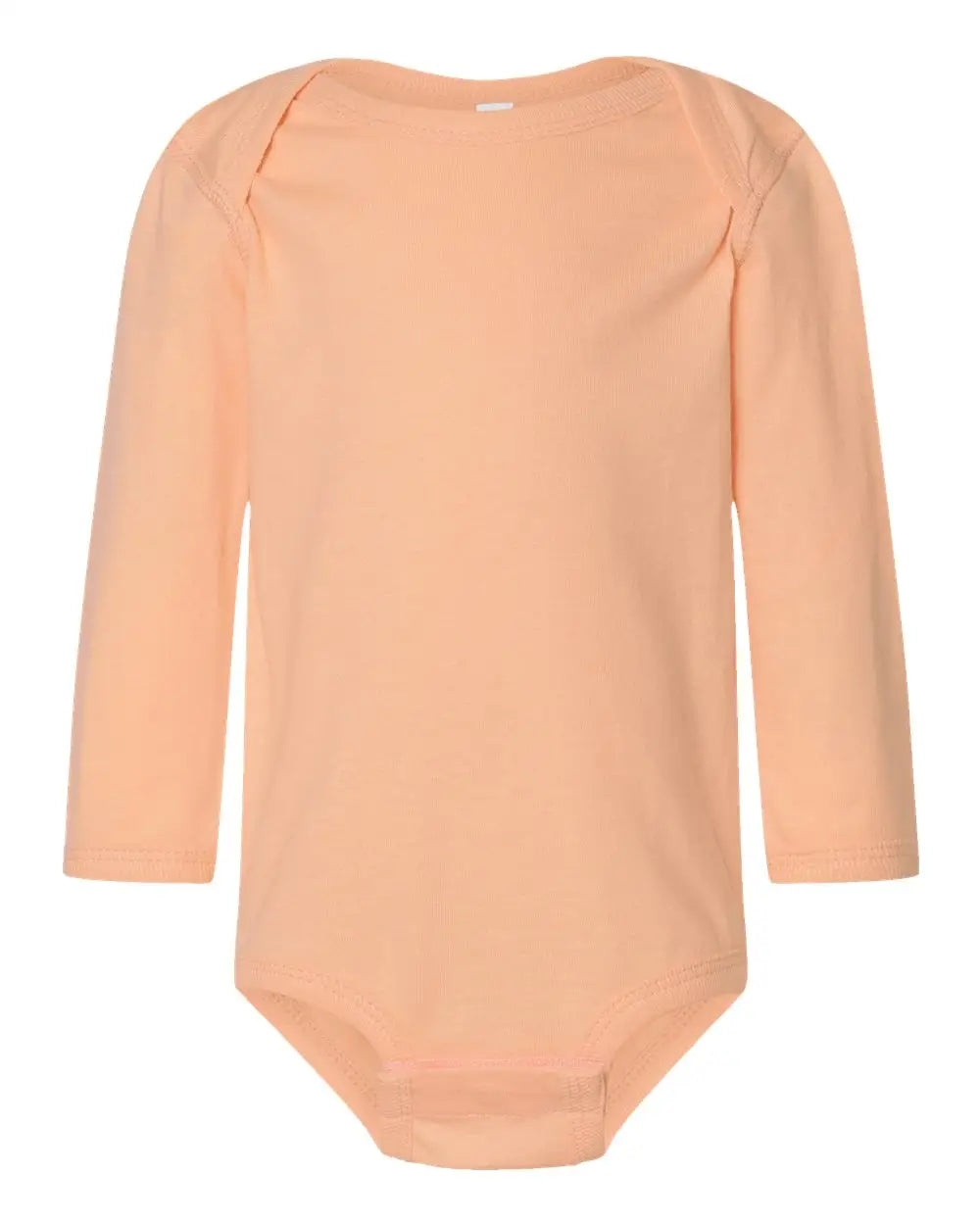 Rabbit Skins 4421l Infant Fine Jersey Long Sleeve Bodysuit - 4421 - Peachy - Nb