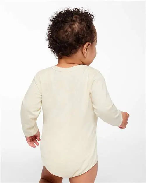 Rabbit Skins 4421l Infant Fine Jersey Long Sleeve Bodysuit - 4421 - Natural