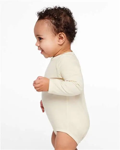 Rabbit Skins 4421l Infant Fine Jersey Long Sleeve Bodysuit - 4421 - Natural