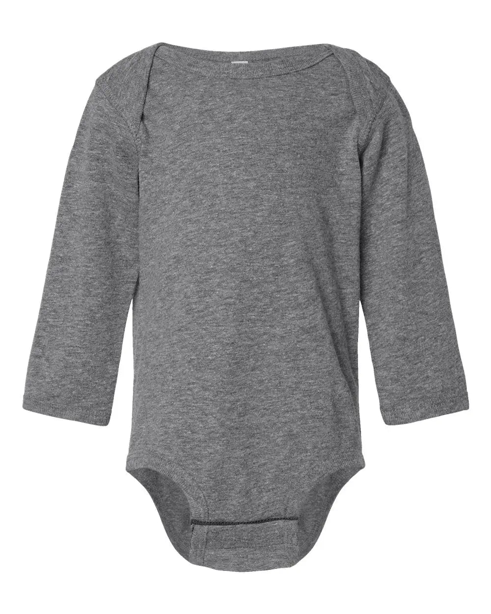Rabbit Skins 4421l Infant Fine Jersey Long Sleeve Bodysuit - 4421 - Granite Heather - Nb