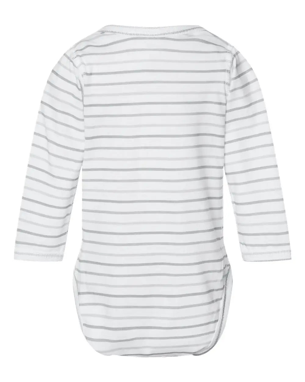 Rabbit Skins 4421l Infant Fine Jersey Long Sleeve Bodysuit - 4421 - Shadow Stripe - Nb