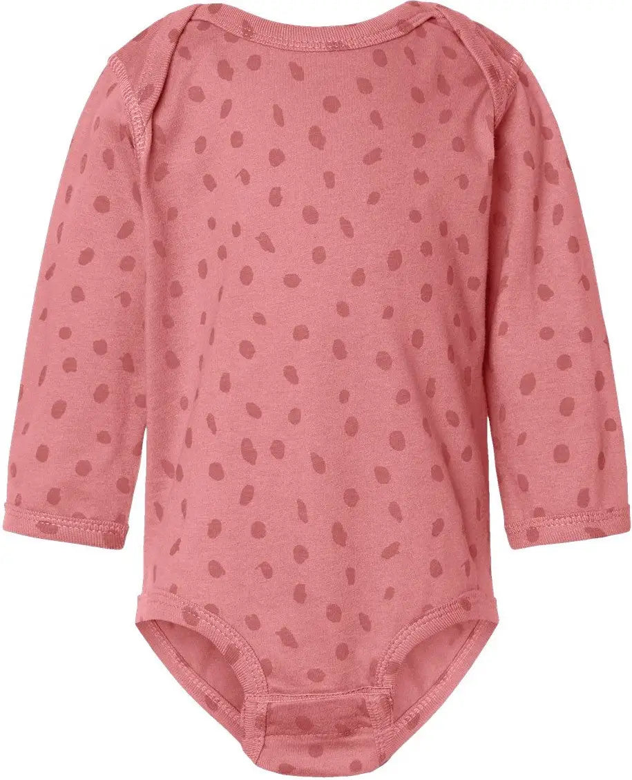Rabbit Skins 4421l Infant Fine Jersey Long Sleeve Bodysuit - 4421 - Mauvelous Spot - Nb