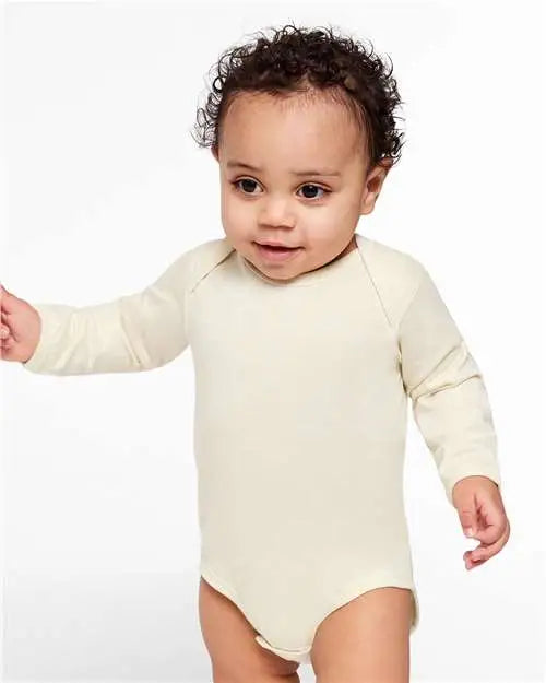 Rabbit Skins 4421l Infant Fine Jersey Long Sleeve Bodysuit - 4421 - Natural