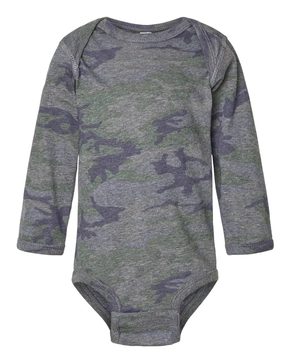 Rabbit Skins 4421l Infant Fine Jersey Long Sleeve Bodysuit - 4421 - Vintage Camo - Nb