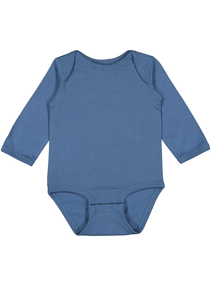 Rabbit Skins 4421l Infant Fine Jersey Long Sleeve Bodysuit - 4421 - Indigo