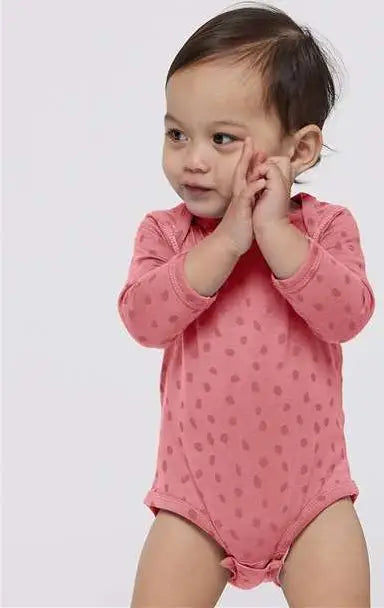 Rabbit Skins 4421l Infant Fine Jersey Long Sleeve Bodysuit - 4421 - Mauvelous Spot