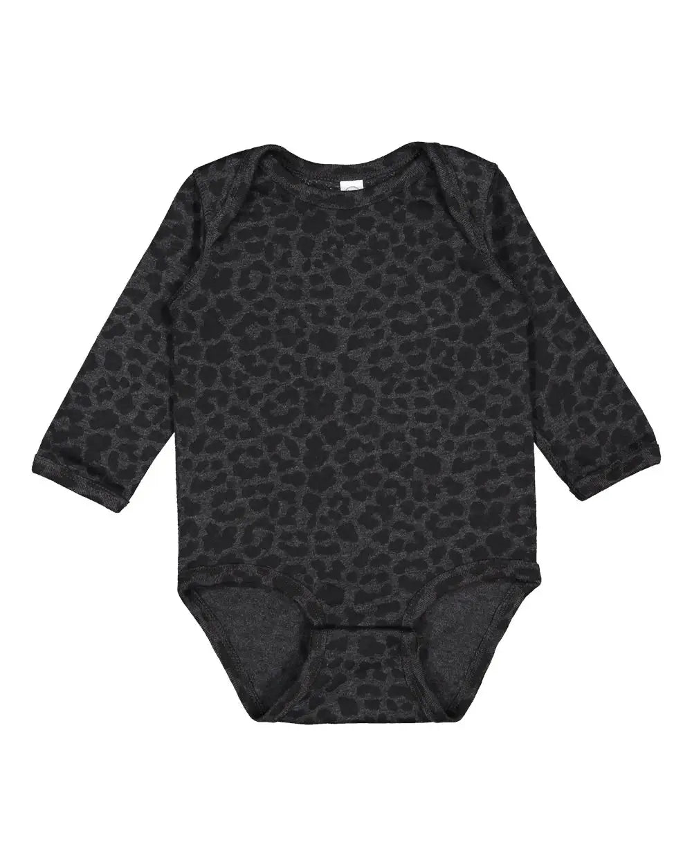 Rabbit Skins 4421l Infant Fine Jersey Long Sleeve Bodysuit - 4421 - Black Leopard - Nb